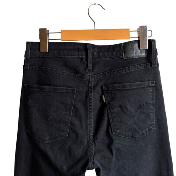 Levi’s 721 High Rise Skinny Jeans Soft Black 28 - Picture 8 of 15